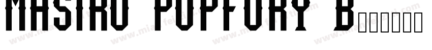 Masiro PopFury B字体转换